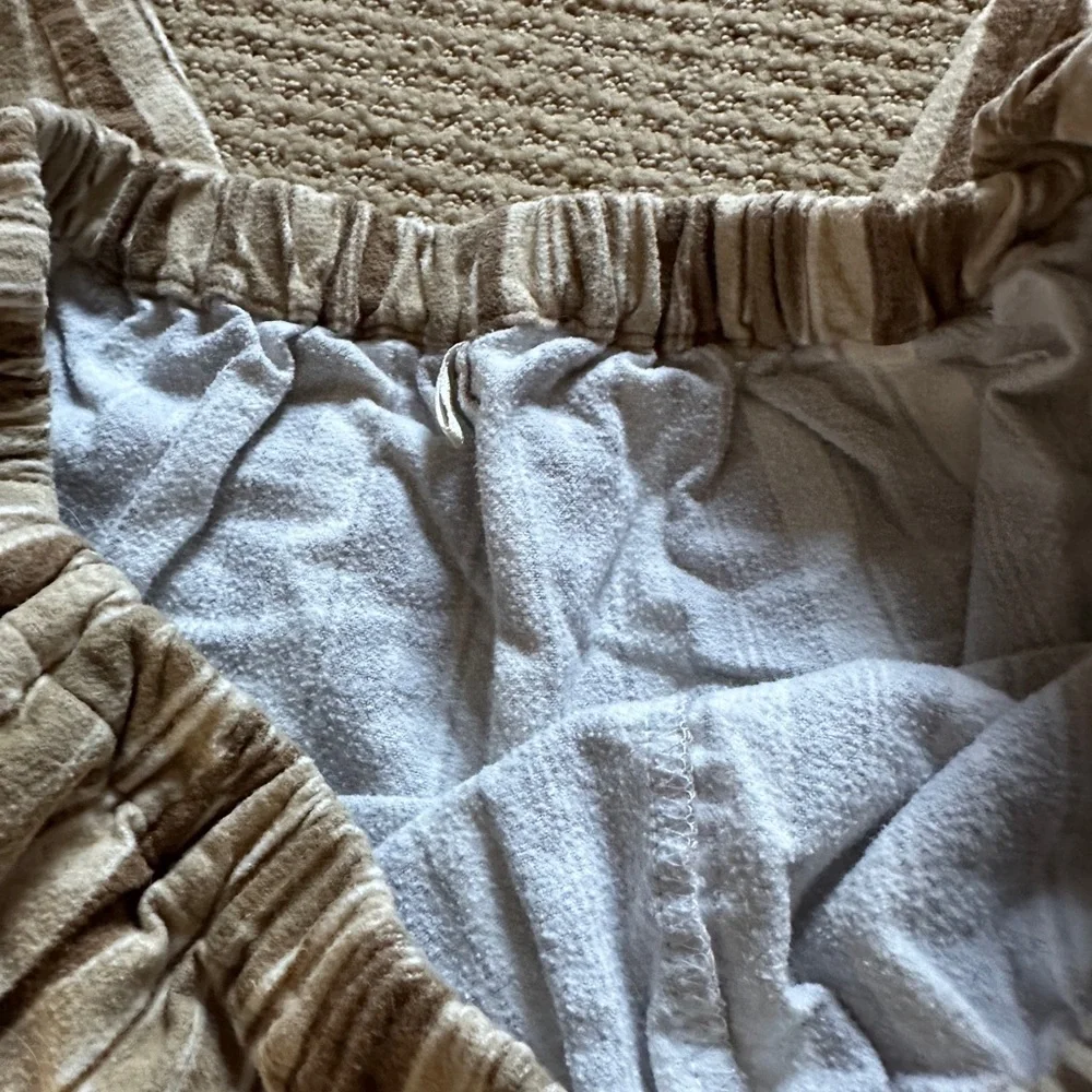 Eclectic Grandpa Barrel Pants Cozy Flannel Lounge Pants Oversized Baggy Men